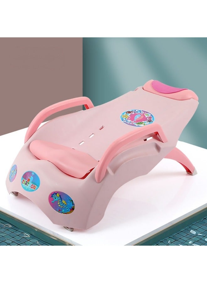 Kids Hair Washing Chair,Adjustable Children Shampoo Chair,Toddler Shampoo Chair Bather Girls, Kids Hair Washing Bath Seat, Children Head Hair Rinser Salon Chair - Image 1