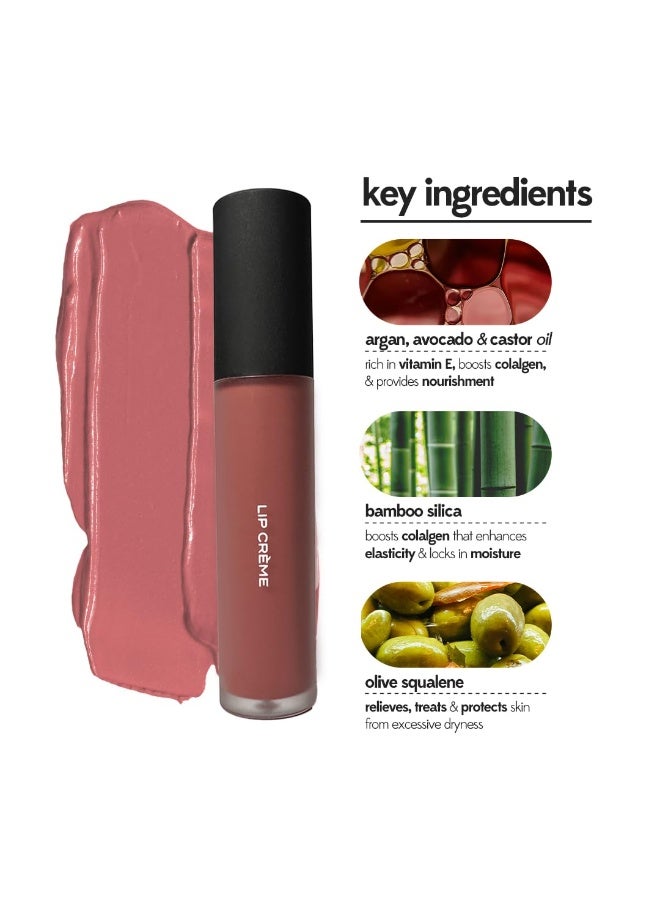 روبيز أورجانيك أحمر شفاه سائل من Ruby's Organics، قوام كريمي ناعم - خفيف الوزن، غني بالألوان، لمسة نهائية مخملية ناعمة، لون غني يدوم طويلاً، لا يسبب جفاف الشفاه، مناسب لجميع أنواع البشرة، خالٍ من السيليكون والبارابين - درجة Praline، 6.5 مل. - Image 4