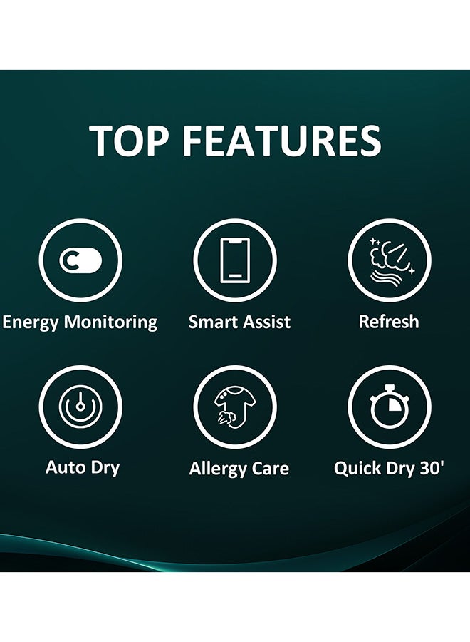 Hisense 8 kg Heat Pump Tumble Dryer, 15 Programs, Auto Dry, Smart Wi-Fi Feature with ConnectLife, Quick Wash, Pause & Add Function - 8 kg DH3S802BT2 Titanium/Grey - Image 3