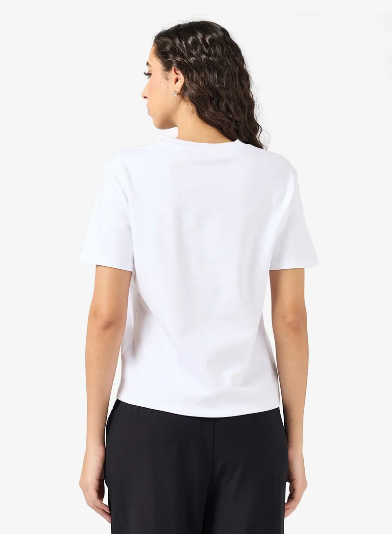 CALVIN KLEIN  Logo Crew Neck T-Shirt for Women | Best Price UAE
