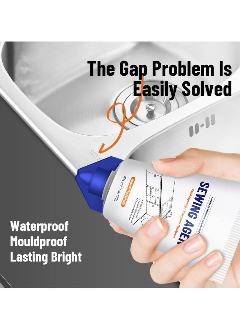 CMGTYYD - 2Pack Tile Grout Paint, Cement Crack Filler, Grout Sealer for Shower Tile, Floor Tile, and More - Complete Solution for Filling Cracks and Gaps in Tile Surfaces, Easy and Safe to Use(White) - Image 1