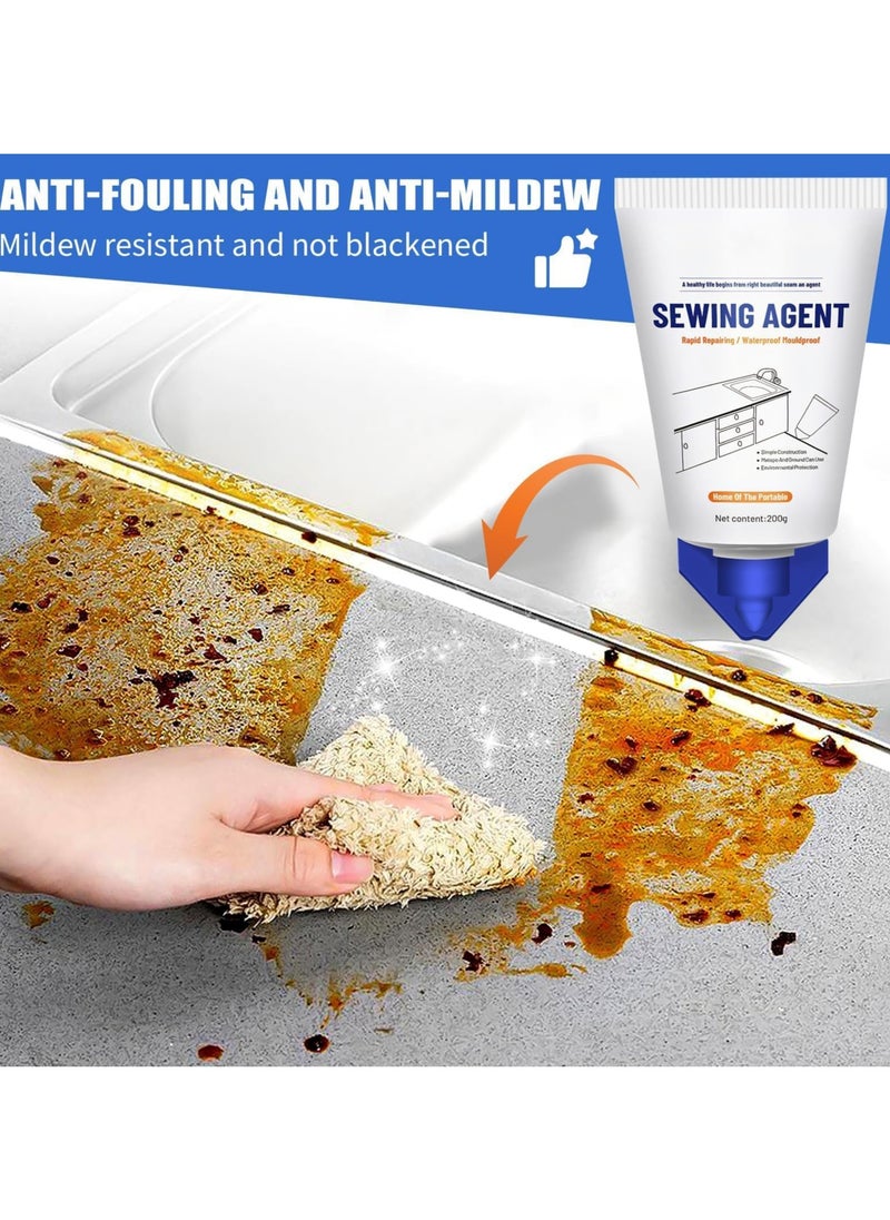CMGTYYD - 2Pack Tile Grout Paint, Cement Crack Filler, Grout Sealer for Shower Tile, Floor Tile, and More - Complete Solution for Filling Cracks and Gaps in Tile Surfaces, Easy and Safe to Use(White) - Image 1