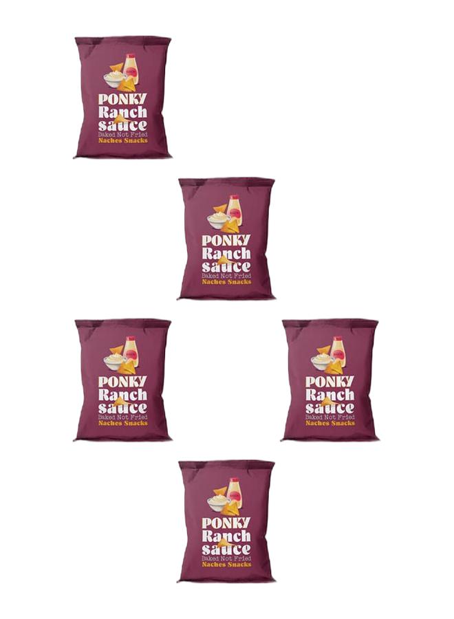 Ponky Ranch Sauce Nachos Snacks - 30 grams (Pack of 5) - Image 1