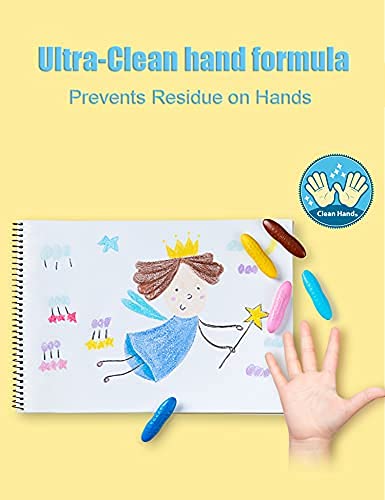 YPLUS Peanut Crayons for Kids, 24 Pastel Colors Washable Toddler Crayons, Non-Toxic Baby Crayons for ages 2-4, 1-3, 4-8, Coloring Art Supplies - Image 3