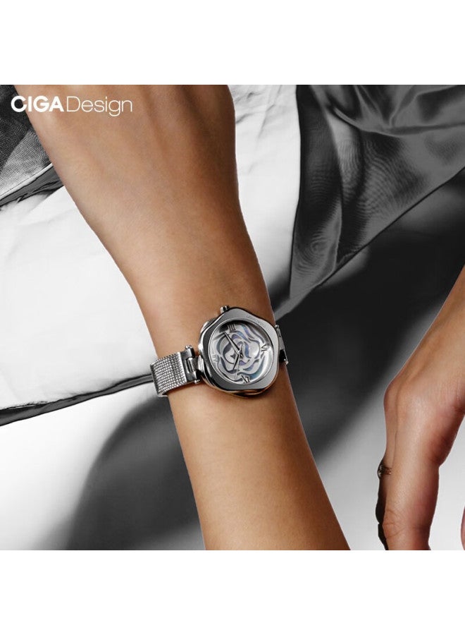 CIGA Design ساعة كيجا ديزاين كواتز سلسلة R روز دنماركية أنيقة للنساء، هدية رأس السنة - Image 5