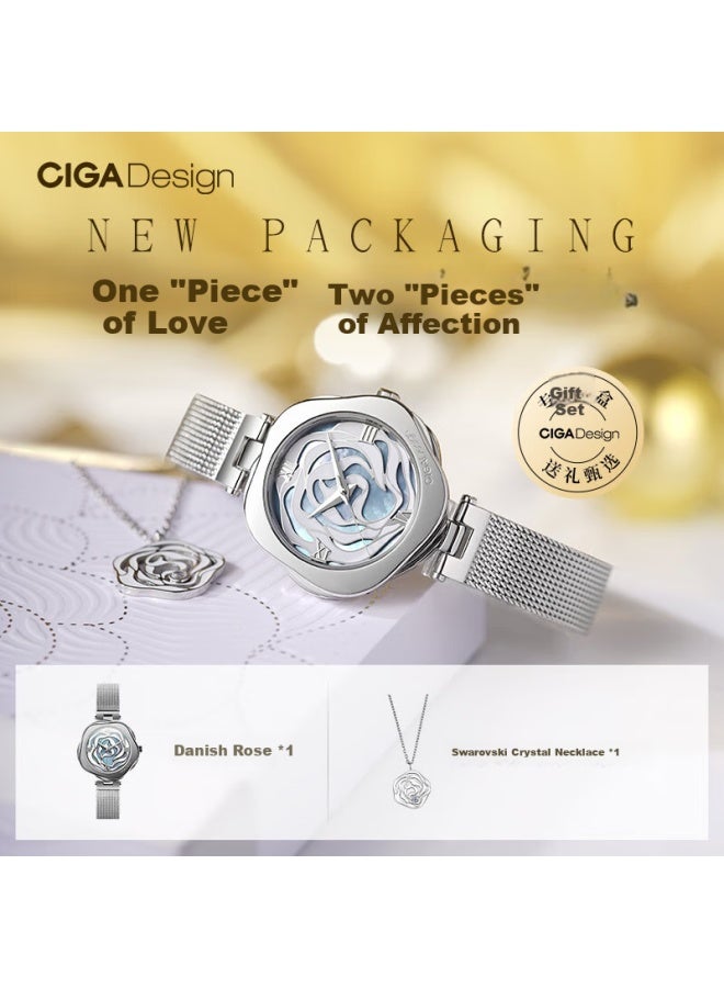 CIGA Design ساعة كيجا ديزاين كواتز سلسلة R روز دنماركية أنيقة للنساء، هدية رأس السنة - Image 4