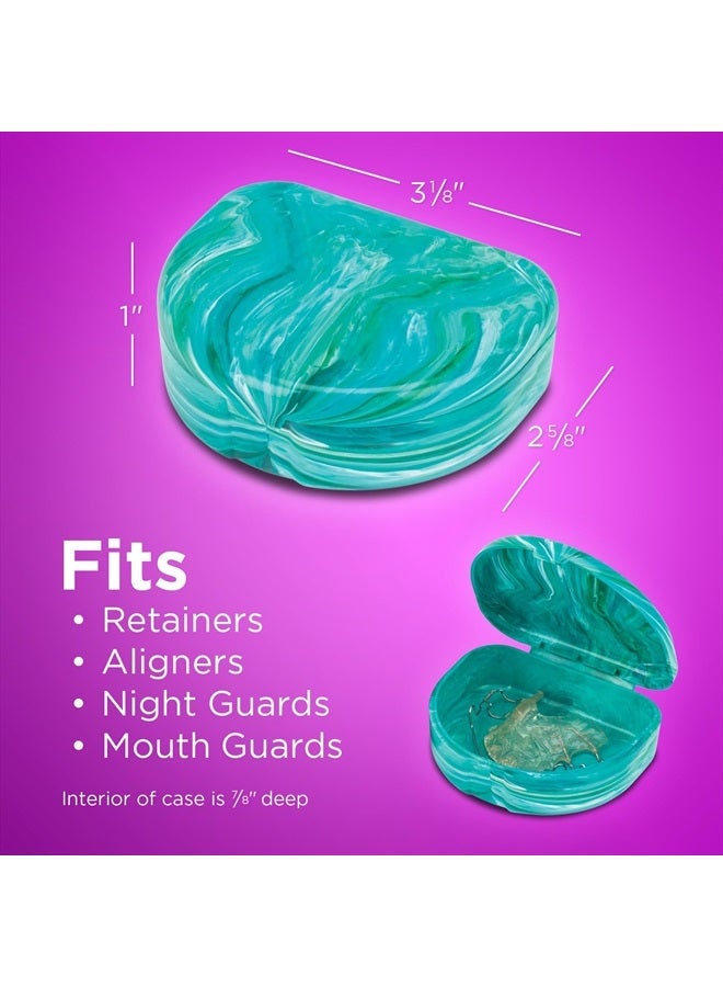 Practicon Marble Retainer Cases, Orthodontic Aligner Case, Mouth Guard Holder (3 Pack) (Assorted)  - Image 5