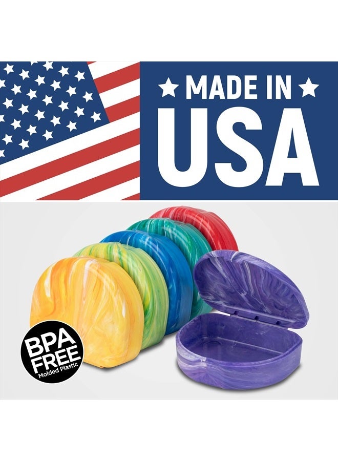 Practicon Marble Retainer Cases, Orthodontic Aligner Case, Mouth Guard Holder (3 Pack) (Assorted)  - Image 2