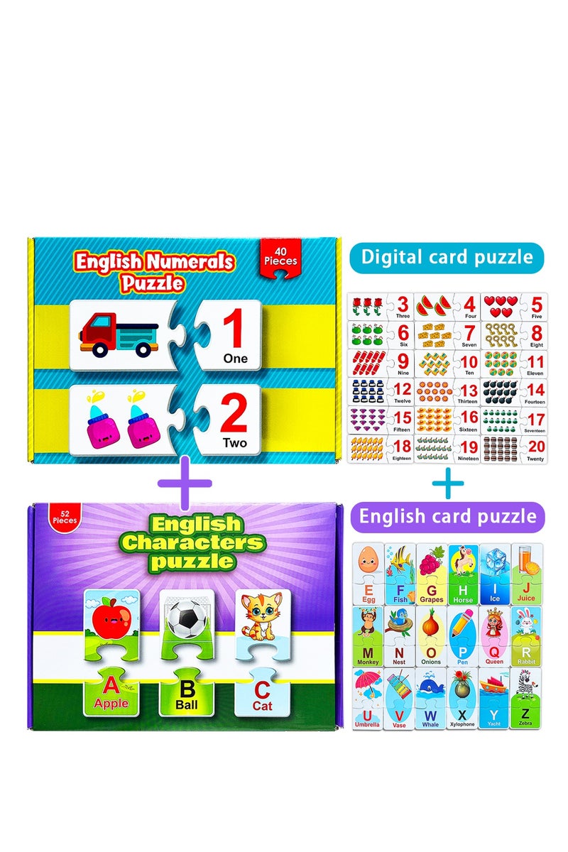 Montessori 52-piece English word puzzle card matching set, designed for beginners, helps children aged 3-6 learn and memorize English words and letters, while strengthening their hand-eye coordination, fine motor skills, and logical and analytical thinking skills. - Image 5