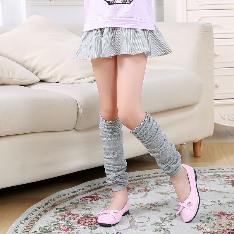 Summer Thin Knee Pads Kids Mosquito-Proof Cotton Leg Warmers Black  - Image 5