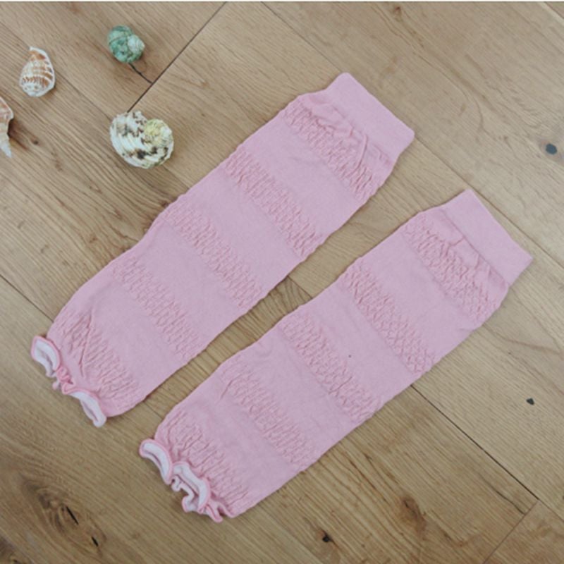Summer Thin Knee Pads Kids Mosquito-Proof Cotton Leg Warmers Black  - Image 4