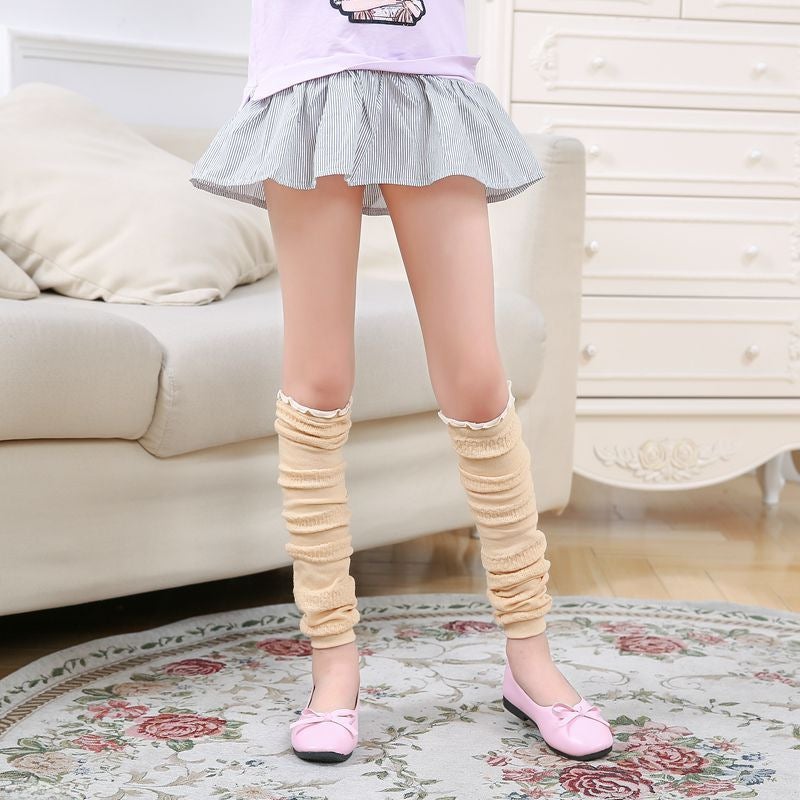 Summer Thin Knee Pads Kids Mosquito-Proof Cotton Leg Warmers Black  - Image 3