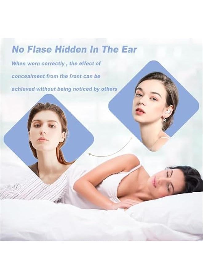 Sleep Hidden Headphones Wireless Bluetooth Invisible Earbuds for Sleeping Sleep Tiny Earbuds for Side Sleepers Headphone to Sleep in Tiny Smallest Invisible Earbuds Earphones for Sleeping