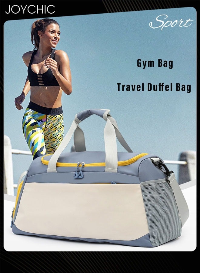 Joychic حقيبة دوفل للسفر القصير غير الرسمي بسعة كبيرة مع قسم جاف ورطب لحقيبة الرياضة مع قسم للأحذية للسباحة وصيد السمك والتخييم واللياقة البدنية واليوغا متعددة الألوان - Image 1