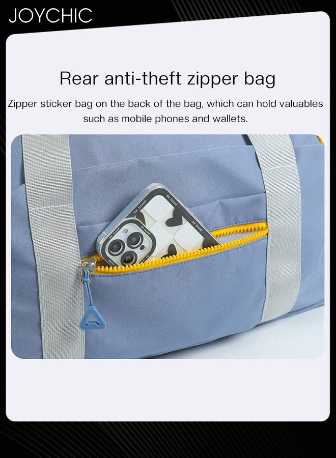 Joychic حقيبة دوفل للسفر القصير غير الرسمي بسعة كبيرة مع قسم جاف ورطب لحقيبة الرياضة مع قسم للأحذية للسباحة وصيد السمك والتخييم واللياقة البدنية واليوغا متعددة الألوان - Image 4