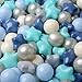 TRENDPLAY Star Ball Pit Balls 50 for Toddlers Blue Ball Pit Ball Shapes for Boys Girls Fun Birthday Party Christmas Decoration Blue Gray Teal Cream and Silver - Image 2