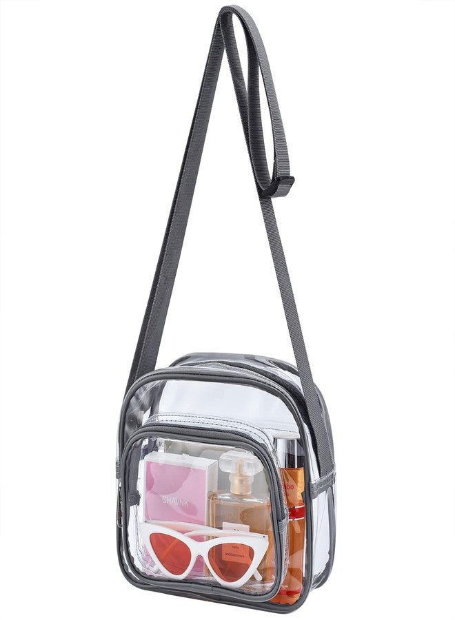 Oraben Clear Bag for Stadium Events Clear Purse Stadium Bag Satchel Handbags for Sports Events Concerts Festivals(Grey,Small) - Image 1