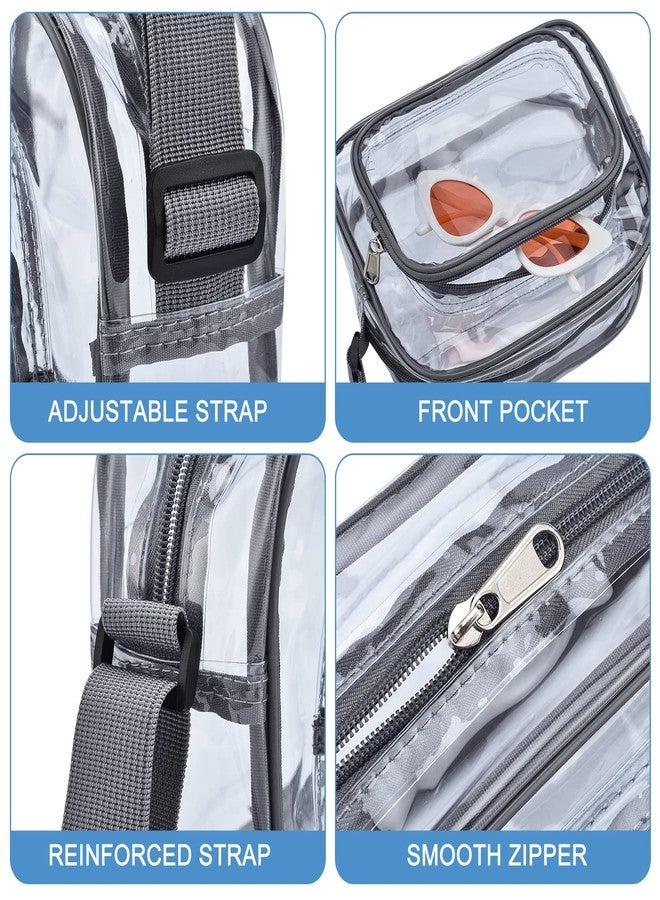 Oraben Clear Bag for Stadium Events Clear Purse Stadium Bag Satchel Handbags for Sports Events Concerts Festivals(Grey,Small) - Image 5