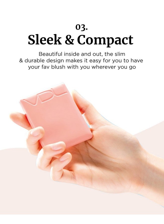 VDL Cheekstain Pastel Blush For Cheeks (Bouncing Peach, 0.2Oz) - Lightweight, Velvet Powder Formula - Seamless, Long-Lasting, Natural-Looking Glow | Korean Makeup - Image 4