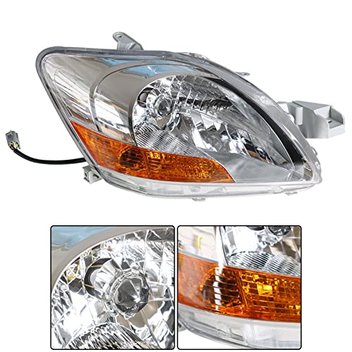 ANTUKO 8117052740 8113052750 LH & RH Side Chrome Housing Clear Lens Headlamp Assembly Replacement for 2007-2011 Yaris - Image 4
