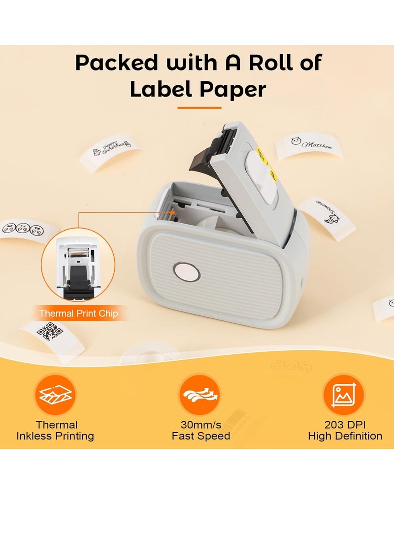 Label Maker Machine with Tape, L12 Bluetooth Label Printer, Thermal Mini Label Makers with One-click Cutter & Multiple Templates, Handheld Labeler for School, Office, Home Use - pzsku/ZD2EF056325D9959BFAADZ/45/_/1721205328/02ec7aa1-42ec-4050-a3c6-f0152cf376e8