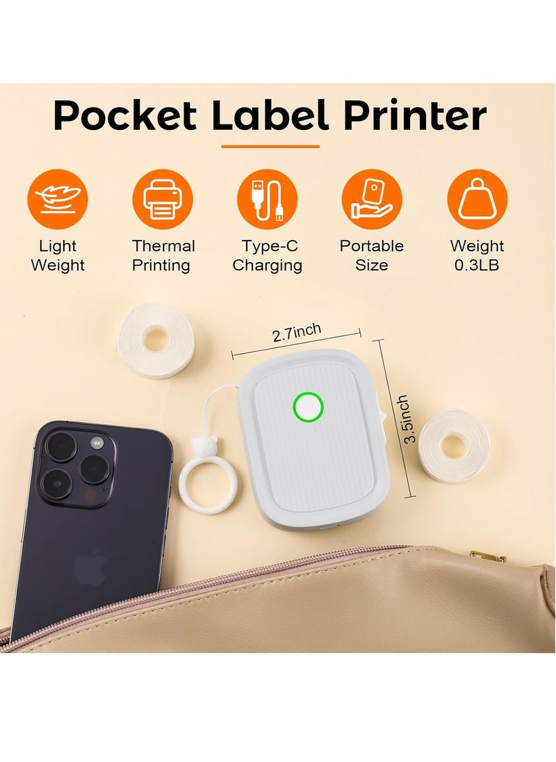 Label Maker Machine with Tape, L12 Bluetooth Label Printer, Thermal Mini Label Makers with One-click Cutter & Multiple Templates, Handheld Labeler for School, Office, Home Use - pzsku/ZD2EF056325D9959BFAADZ/45/_/1721205553/3c48bc2c-67fd-4dc6-9d1e-9d8ed484323c