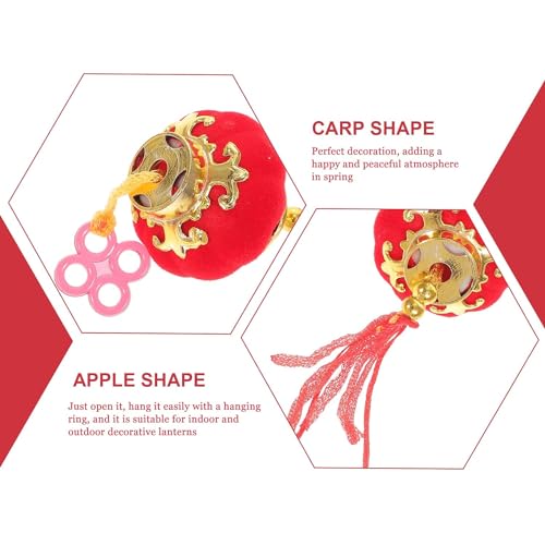 VINSU Chinese Lantern Decorations Set, New Year Celebration Indoor Ornamentation, Red, Pack of Multiple 30 Pieces - Image 4