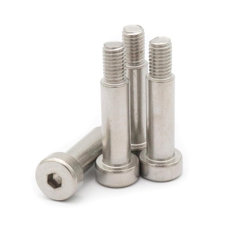 SCXCLY 10pcs Hex Socket Shoulder Bolt, 10mm x M8 x 30mm Hex Socket Shoulder Bolt, 304 Stainless Steel (Silvery) - Image 1