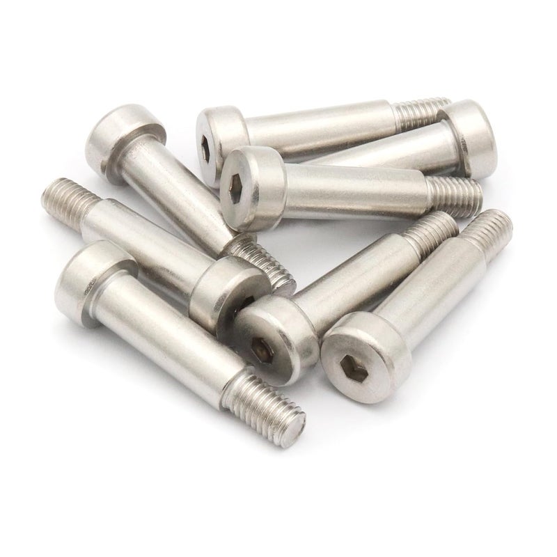SCXCLY 10pcs Hex Socket Shoulder Bolt, 10mm x M8 x 30mm Hex Socket Shoulder Bolt, 304 Stainless Steel (Silvery) - Image 5