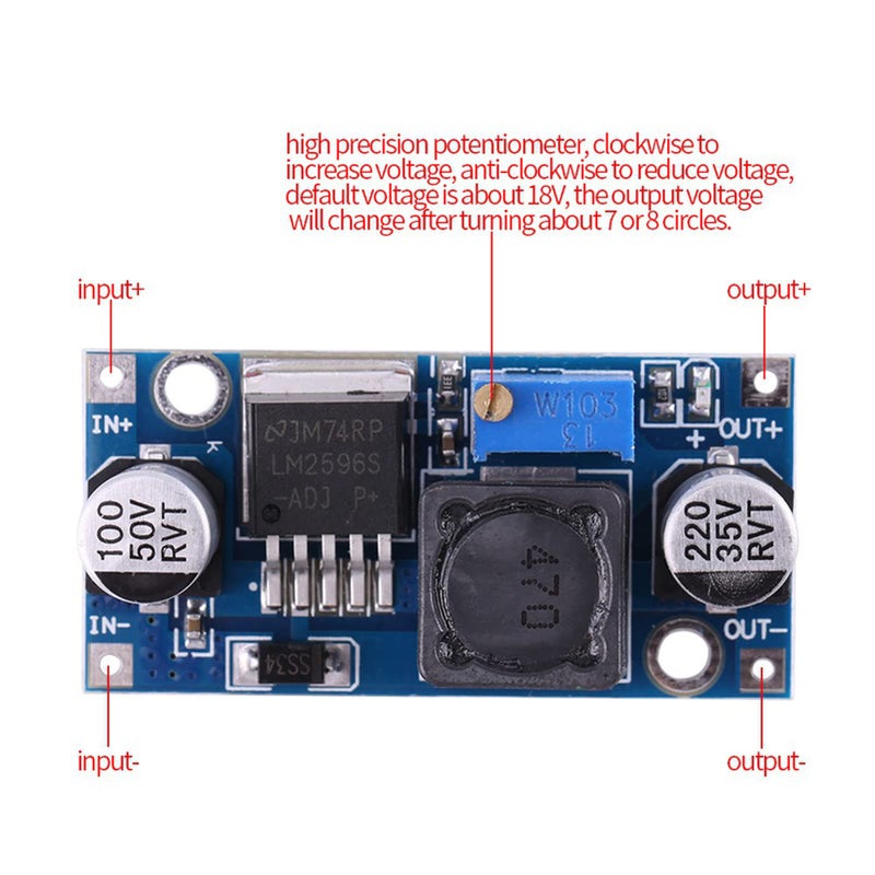 2pcs Adjustable DC DC Step Down Power Supply Module Converter 3 2V 35V to 1 25V 35V 3A - Image 4