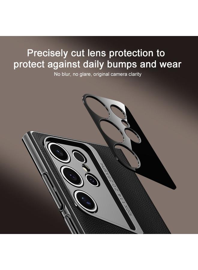 اس-توب جراب هاتف Samsung Galaxy S23 Ultra J-20 مصنوع من الجلد بتصميم Skyline مع تغطية كاملة - Image 5