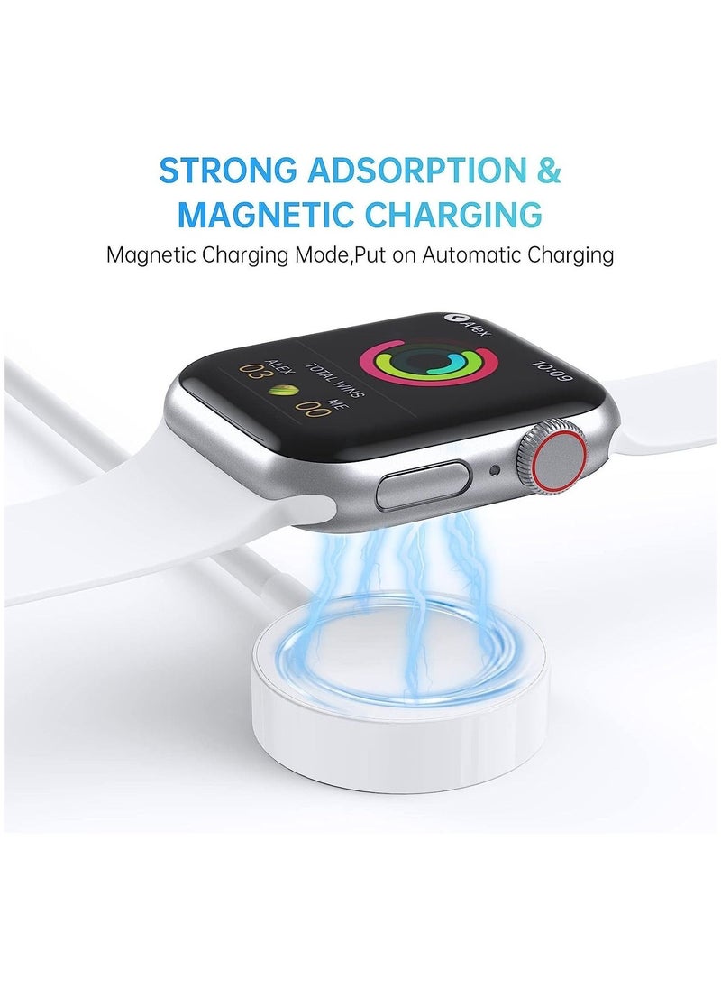 Watch Charger Compatible with Apple Watch Charger, Watch Charger Charging Cable for Watch Series 7/6 /5/4 /3/2 /SE, Magnetic Fast Charger Cord for iWatch Portable Wireless Charging (3.3ft /1m) - Image 3
