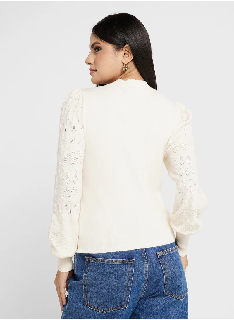 VERO MODA Round Neck Knitted Sweater