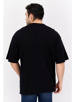 Wrangler Men Round Neck Short Sleeves Graphic Print T-Shirt, Black Combo  - Image 3