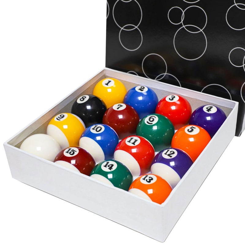YDDS Billiard Balls Set 2-1/4" Regulation Size Pool Table Balls for Replacement (16 Resin Balls) - Image 2