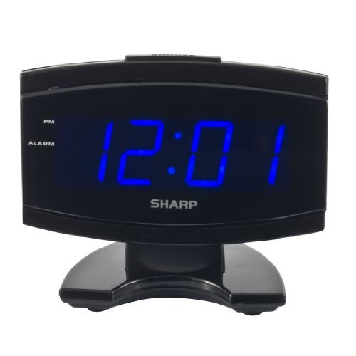 Sharp SPC106X LED Alarm Clock (Black) - Image 1