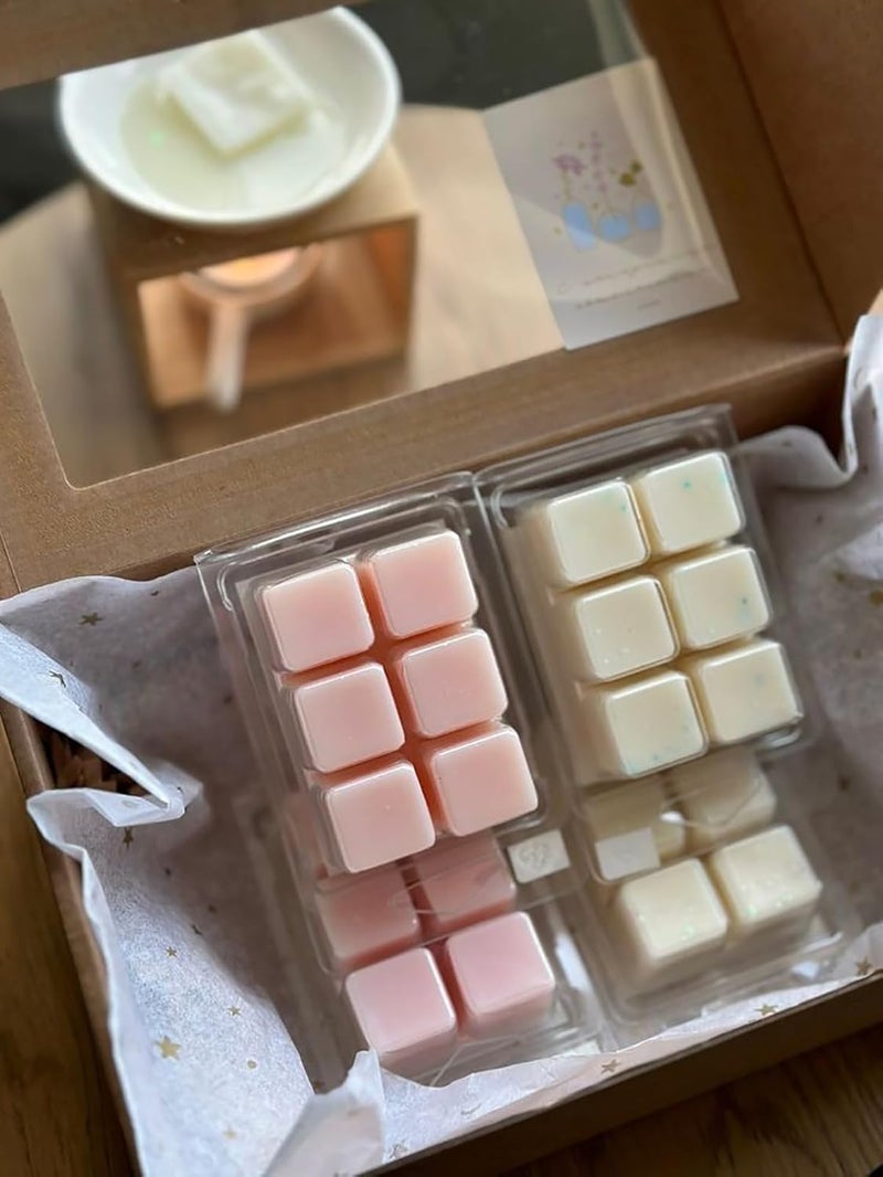 Rose Petals Infused Soothe Aromatherapy Scented Wax Melts with Free Aroma Diffuser HANDPOURED with Natural Soy Wax Vegan and Essential Oil Infused 75 Grams Ceramic Diffuser KIT  - Image 3