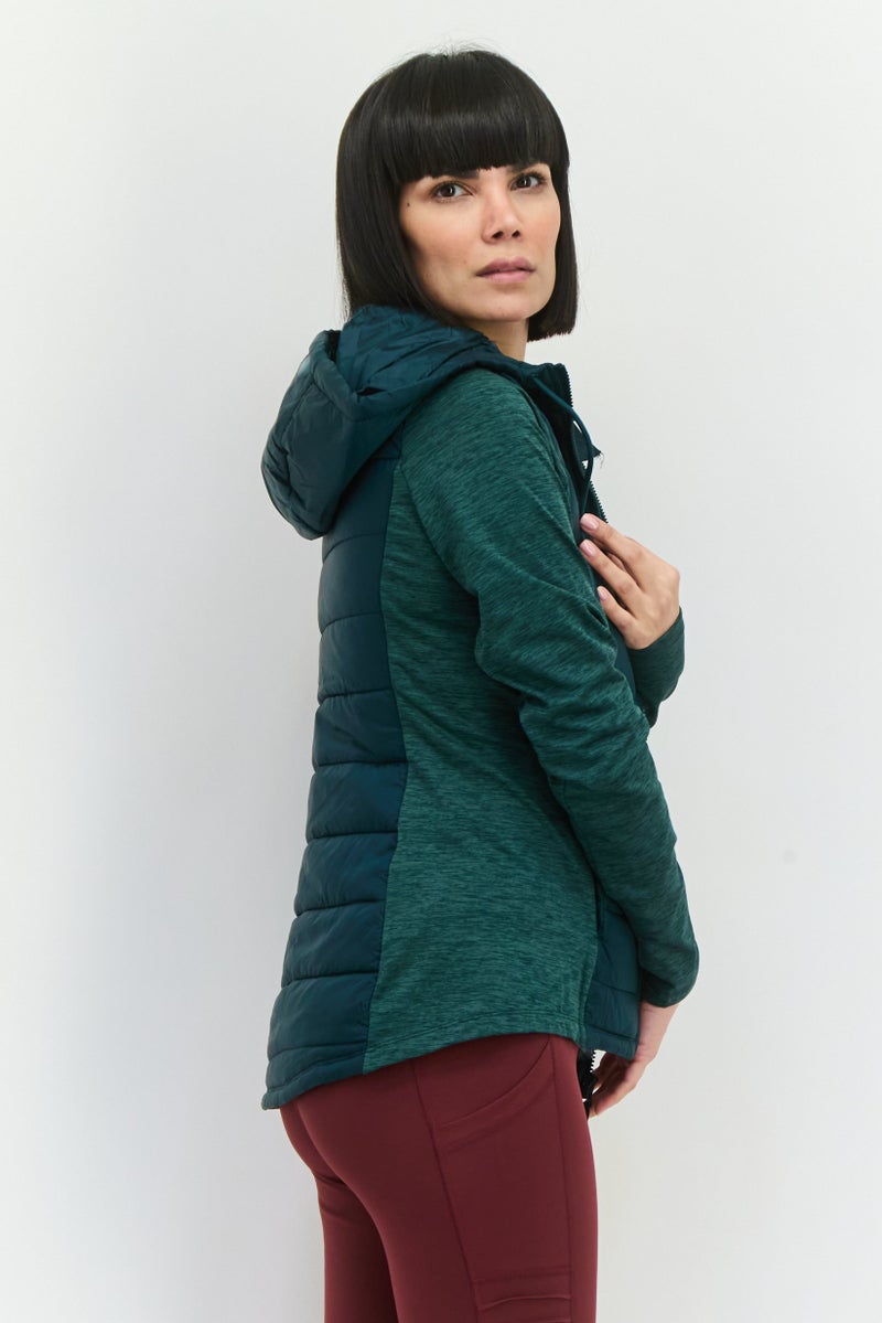 Bearpaw Women Quilted Puffer Jacket, Green  - Image 4