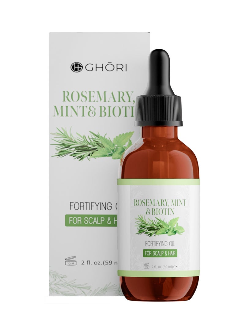 GHORI Rosemary, Mint & Biotin Oil for Hair Growth - 59ml - Image 2