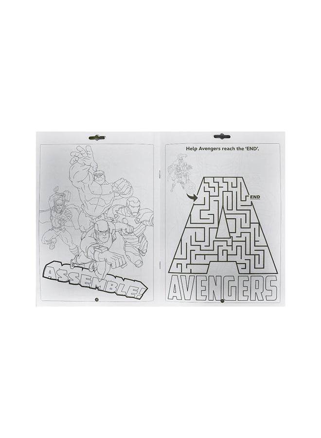 MARVEL Marvel Avengers Earth's Mightiest Heroes Coloring And Activity Sheets Book With Markers| The Set Comes With 1 Coloring And Activity Book (20 Pages), 1 Sticker Sheet, And 6 Markers - Image 3