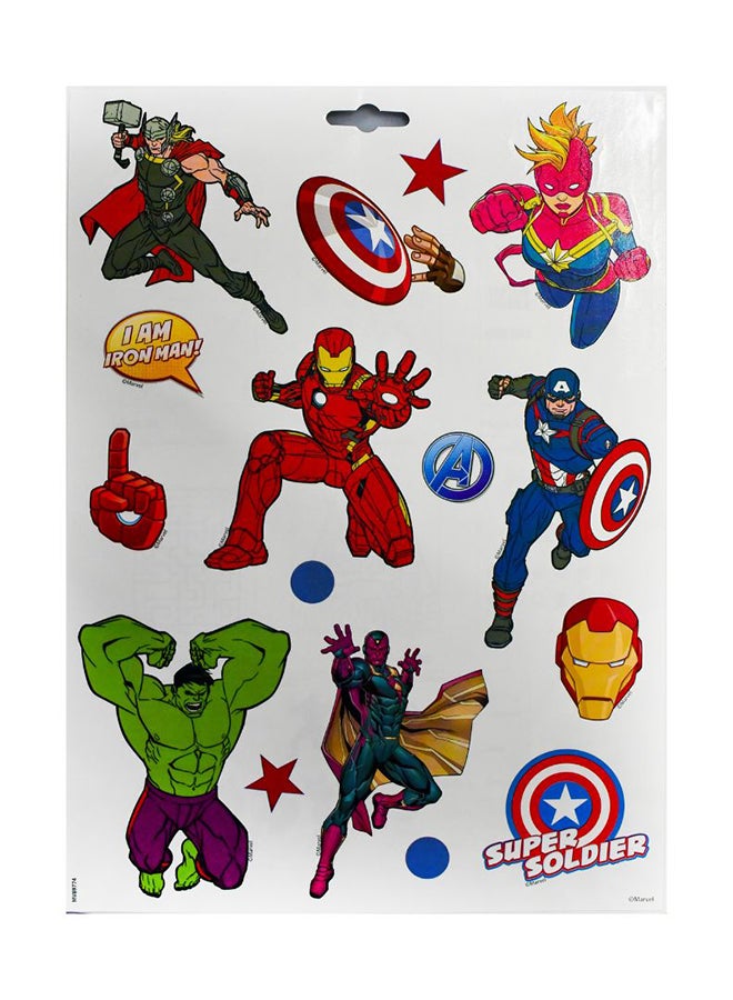 MARVEL Marvel Avengers Earth's Mightiest Heroes Coloring And Activity Sheets Book With Markers| The Set Comes With 1 Coloring And Activity Book (20 Pages), 1 Sticker Sheet, And 6 Markers - Image 2