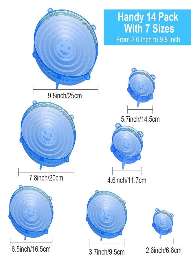 AKARAN Premium Silicone Stretch Seal Lids Flexible Round Shap 6 Different Sizes For Food Storage Keep Food Fresh, Multi-Coloured - Image 2