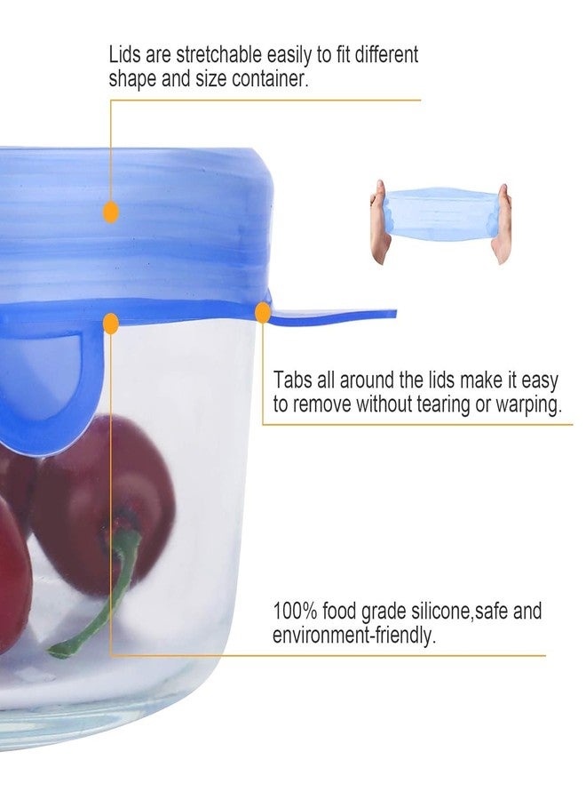 AKARAN Premium Silicone Stretch Seal Lids Flexible Round Shap 6 Different Sizes For Food Storage Keep Food Fresh, Multi-Coloured - Image 5