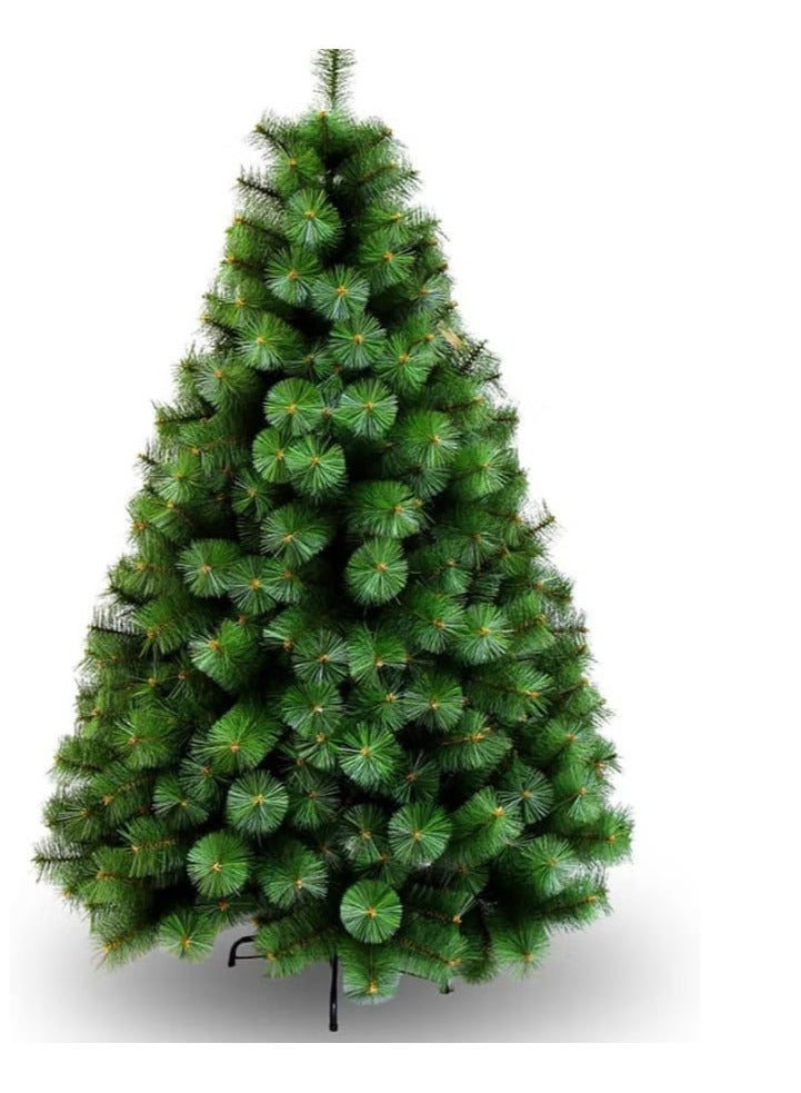 180cm tall artificial green pine Christmas tree, made of flame-resistant PVC, quick assembly, with metal stand - Image 1