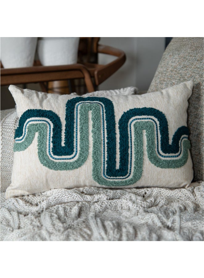 Belchior Concept Embroidery Rectangular Decorative Cushion Multicolour 35 x 55 cm 472552 - Image 2