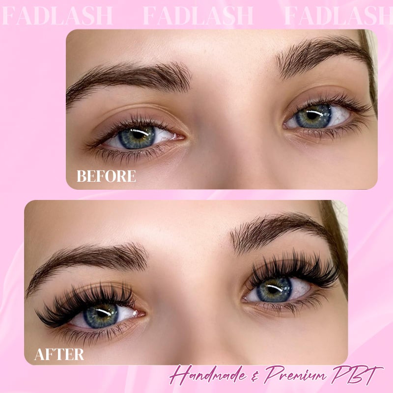 FADLASH Easy Fan Lash Extensions D Curl 0.07 Volume Eyelash Extensions 8-14mm Mixed Lash Trays 2D-10D Self Fanning Lash Extensions Soft Individual Lashes (0.07-D, 8-14mm Mix) - Image 4