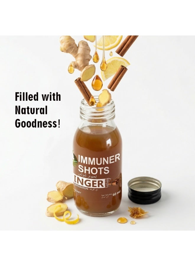 Immuner Shots Ginger Shot with Cinnamon 60ml - Pack of 3 (Immuner Shots) - Image 5