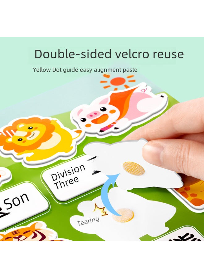 Quiet Doodle Books Baby Repeated Tearing Pasting Busy Books Animal Recognition Cognitive Early Education Intelligence Toys-Color:The Enlightenment Model 【16 Themes, 30 s In Total】 Needs To Stick Hook And Loop On Its Own. - Image 5