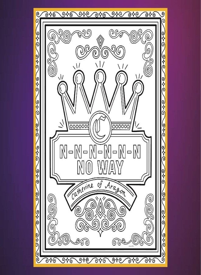 Coloring Broadway - SIX Inspired Coloring Pages (Set of 6) “All I Need is Six” Collection, Broadway Musical Merchandise, Printed on Matte Card Stock (8 1/2” x 11”), Ideal Gift for a Theater Lover - Image 2