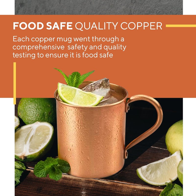 Solid Copper Moscow Mule Copper Mug by - Authentic Moscow Mule Mugs Unlined 16 oz - Image 5